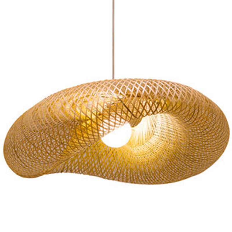 Bamboo Chandelier Kinesisk Zen Tea Room Lampa