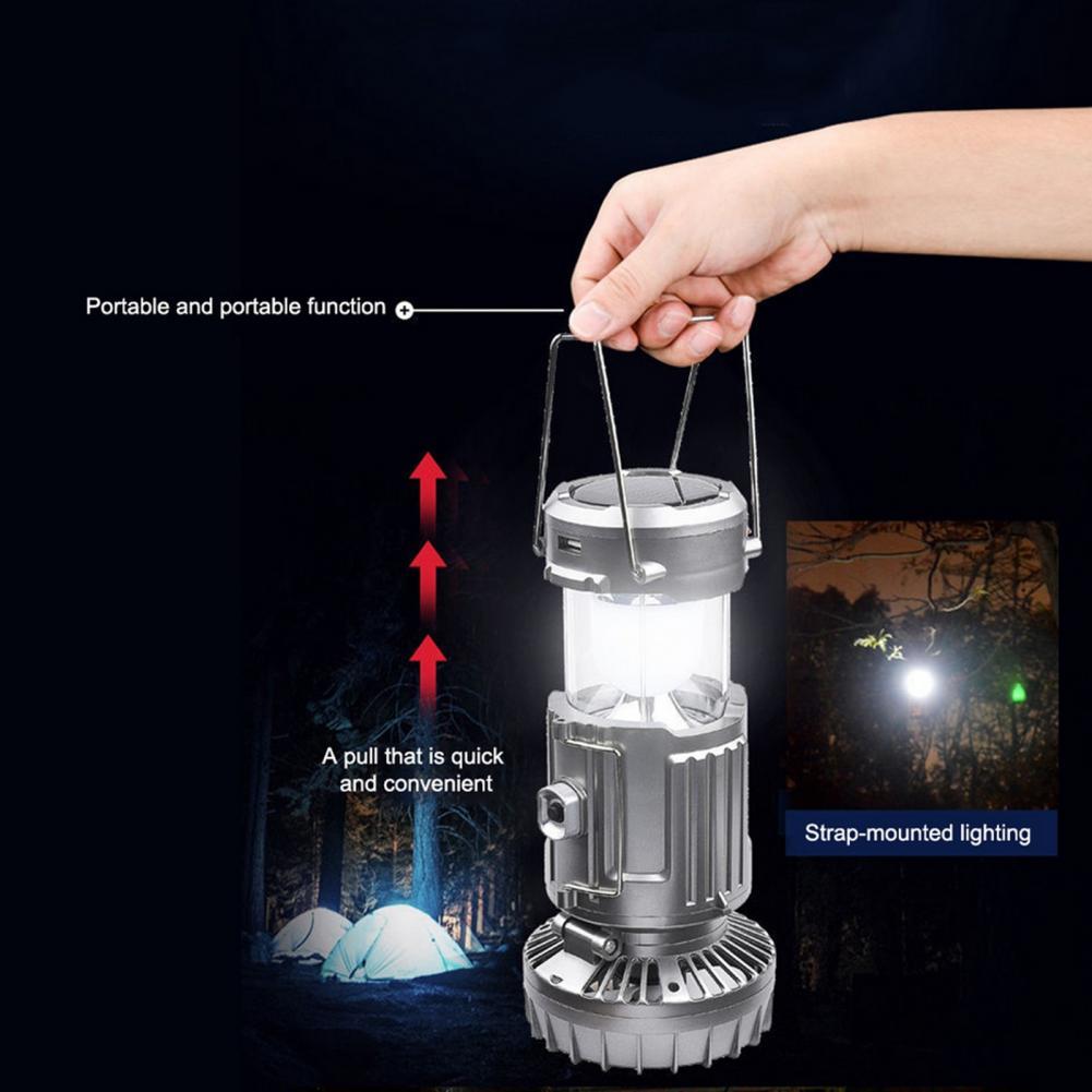 Solar Electric Fan Life Waterproof Panel Charging Double Switch Camping Solar Electric Fan for Climbing