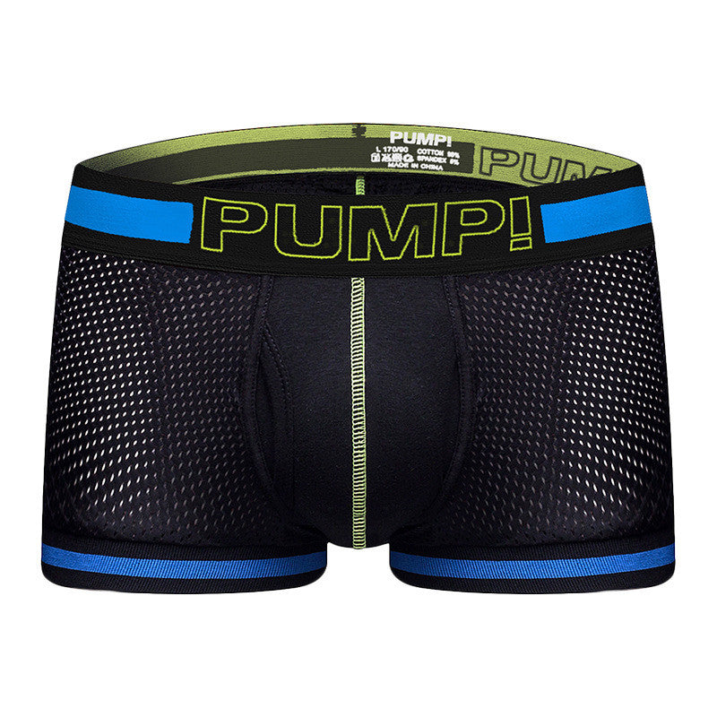 Underkläder för män i stretchig bomullsnät Boxershorts Sexig Mesh som andas