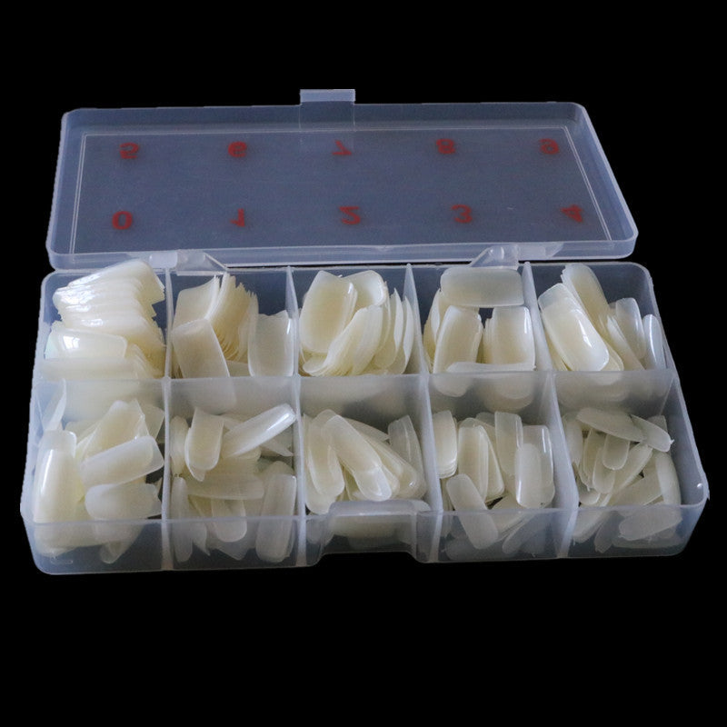 Professional Nail Extension Tips - 500 Pieces Box | 150g Transparent Natural French