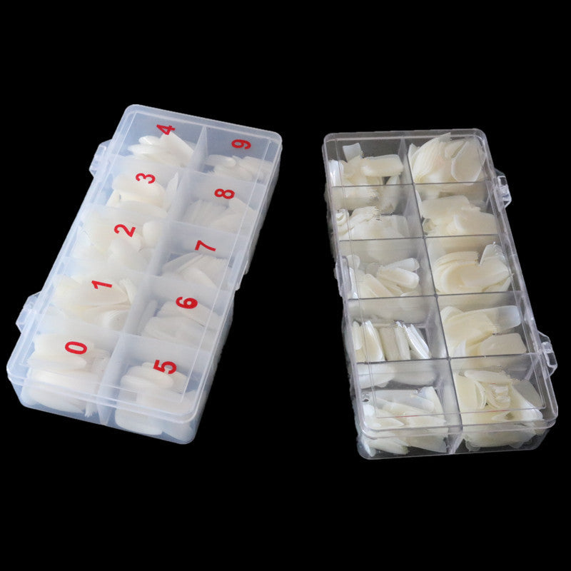 Professional Nail Extension Tips - 500 Pieces Box | 150g Transparent Natural French