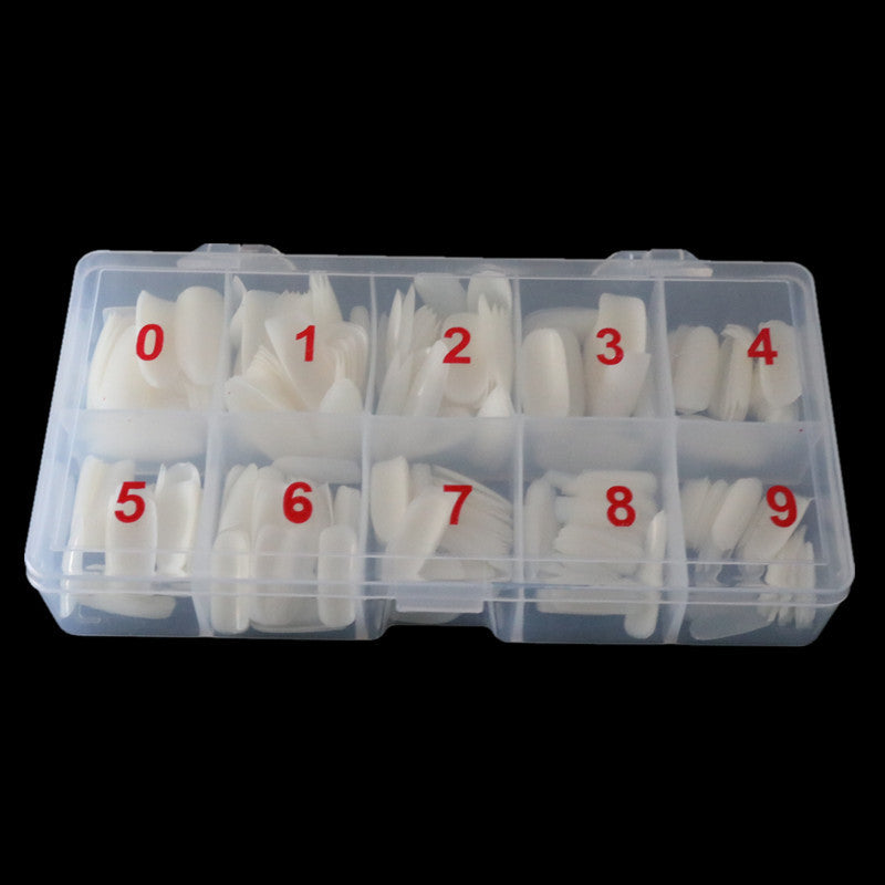 Professional Nail Extension Tips - 500 Pieces Box | 150g Transparent Natural French