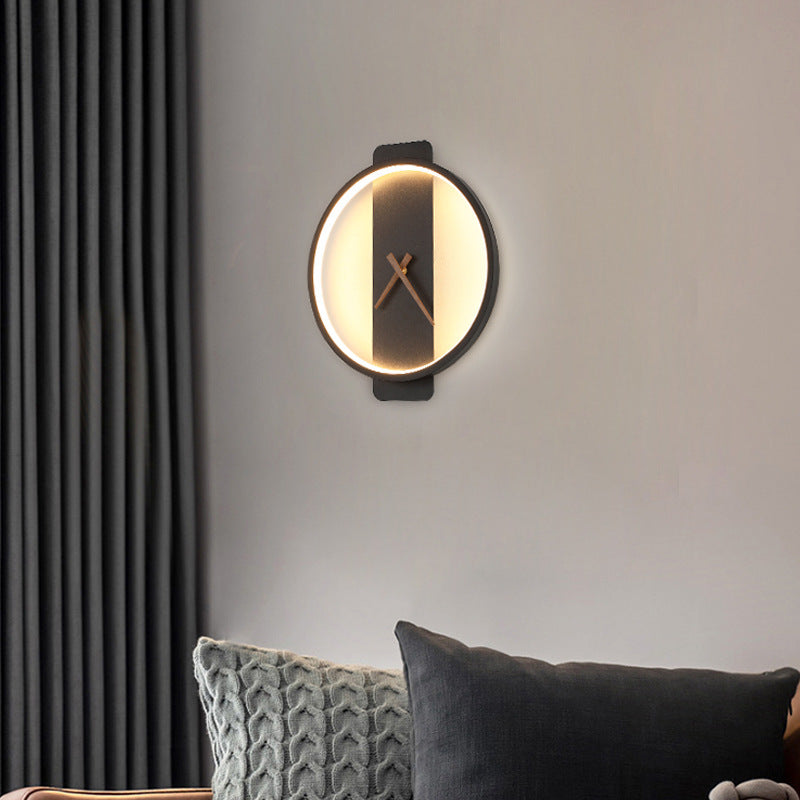 Lampe à modeler nordique Vägglampa sovrum Sänglampa klocka