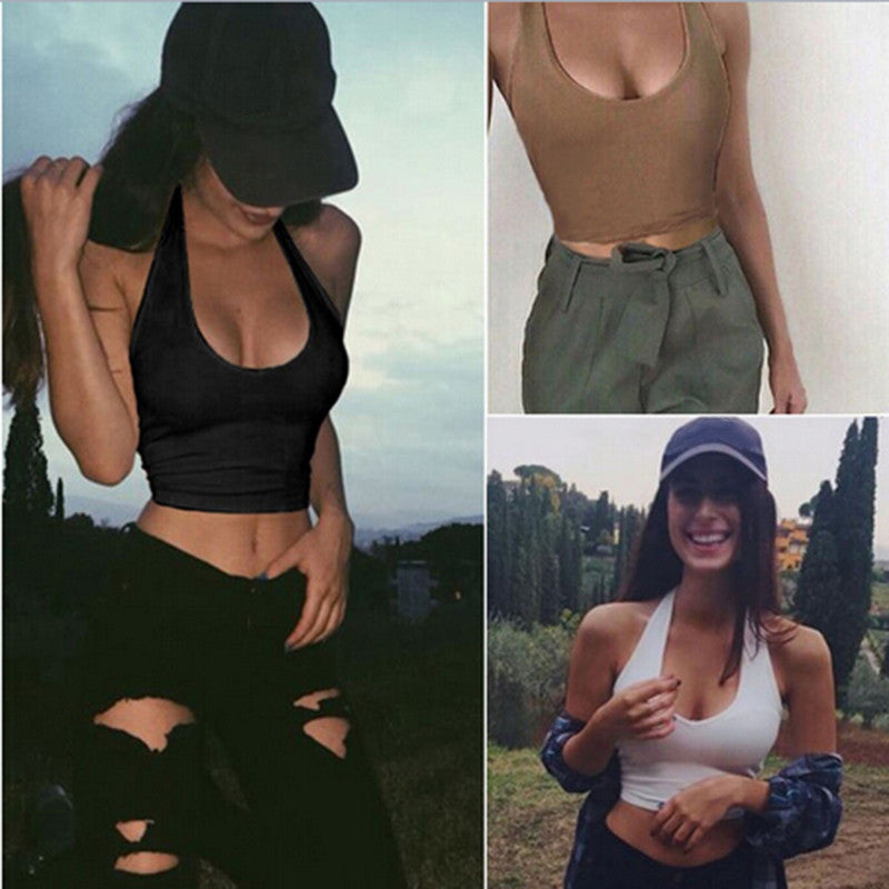 Summer Woman Halter Tops Crop Top - Stylish & Comfortable