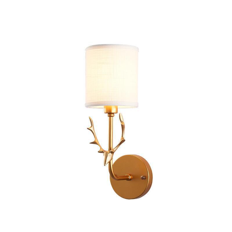 Modern Bedroom Hallway Wall Lamp Iron Antlers Living Room Hotel Lamps