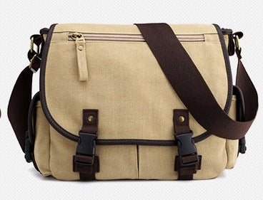 Men's Canvas Messenger Bag - Multi-Function Casual Shoulder Bag for Modern Men