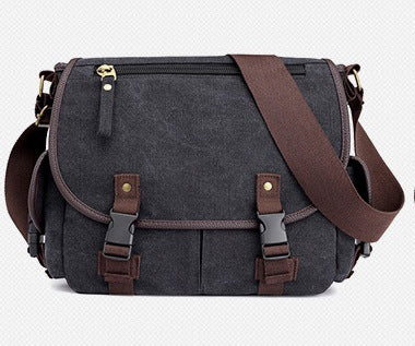 Men's Canvas Messenger Bag - Multi-Function Casual Shoulder Bag for Modern Men