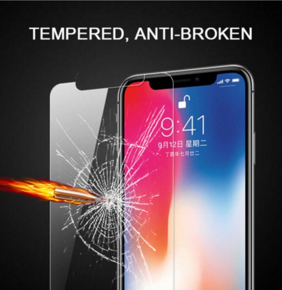 Kompatibel med Apple, för iPhone 12 11 Xs Max 7 8 6 härdat glas skärmskydd