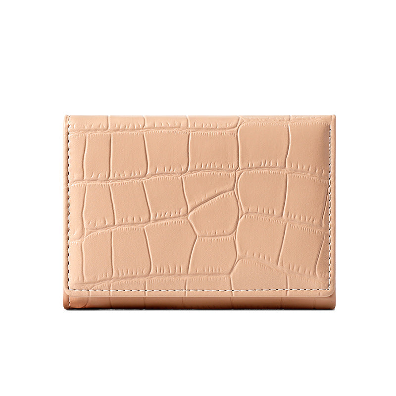 Fashion Simple Kort Spänne Tri-fold plånbok