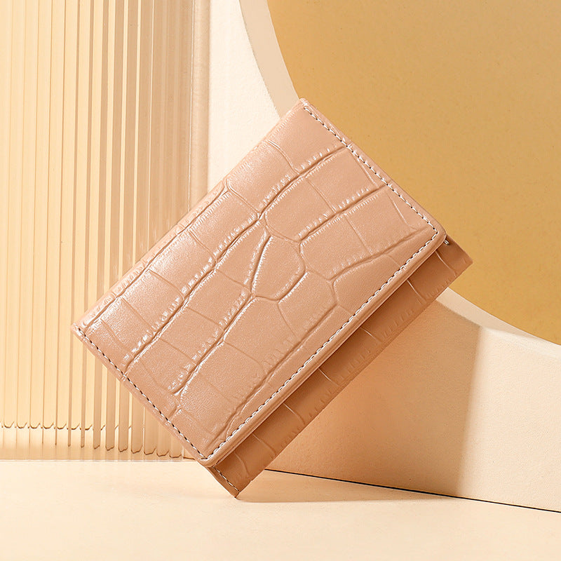 Fashion Simple Kort Spänne Tri-fold plånbok