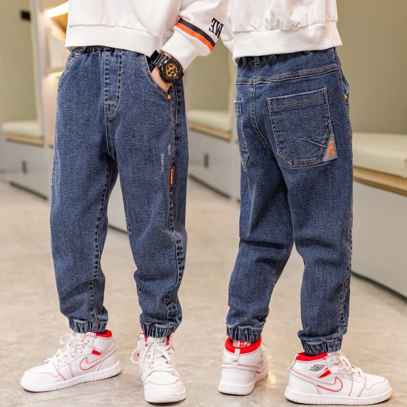 Daddy Barnjeans Lösa Byxor Vinter
