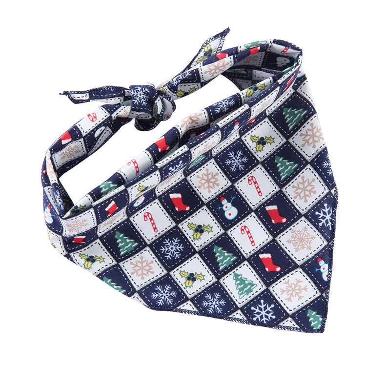 Bandana réglable en coton pour animaux de compagnie, foulard triangulaire pour chat, serviette de salive douce, accessoires pour petits, moyens et grands chiens