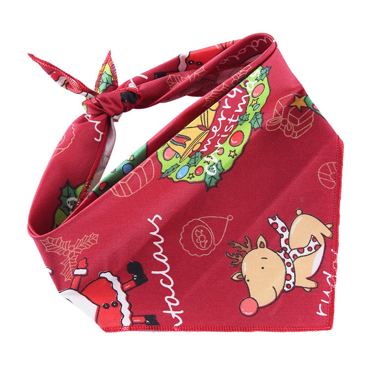 Bandana réglable en coton pour animaux de compagnie, foulard triangulaire pour chat, serviette de salive douce, accessoires pour petits, moyens et grands chiens