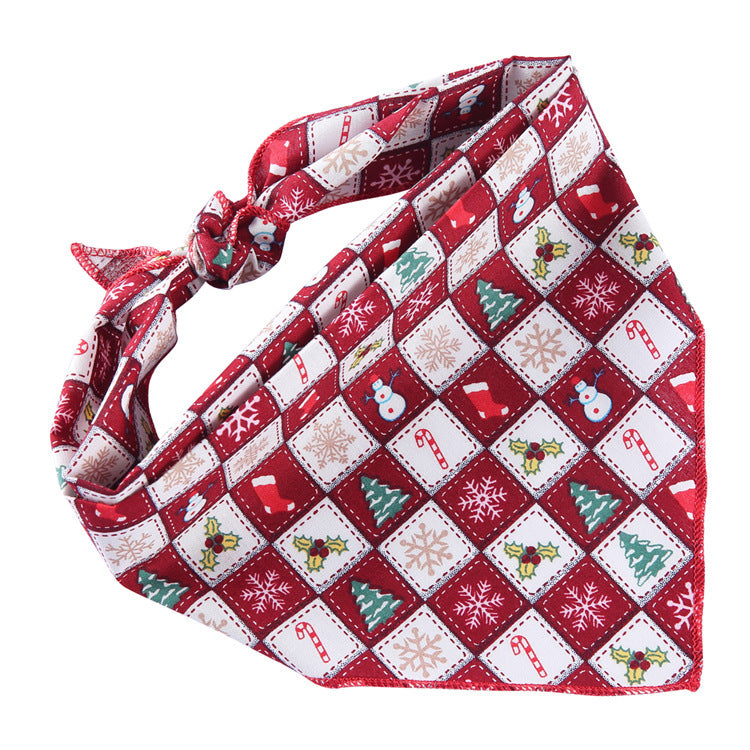Bandana réglable en coton pour animaux de compagnie, foulard triangulaire pour chat, serviette de salive douce, accessoires pour petits, moyens et grands chiens