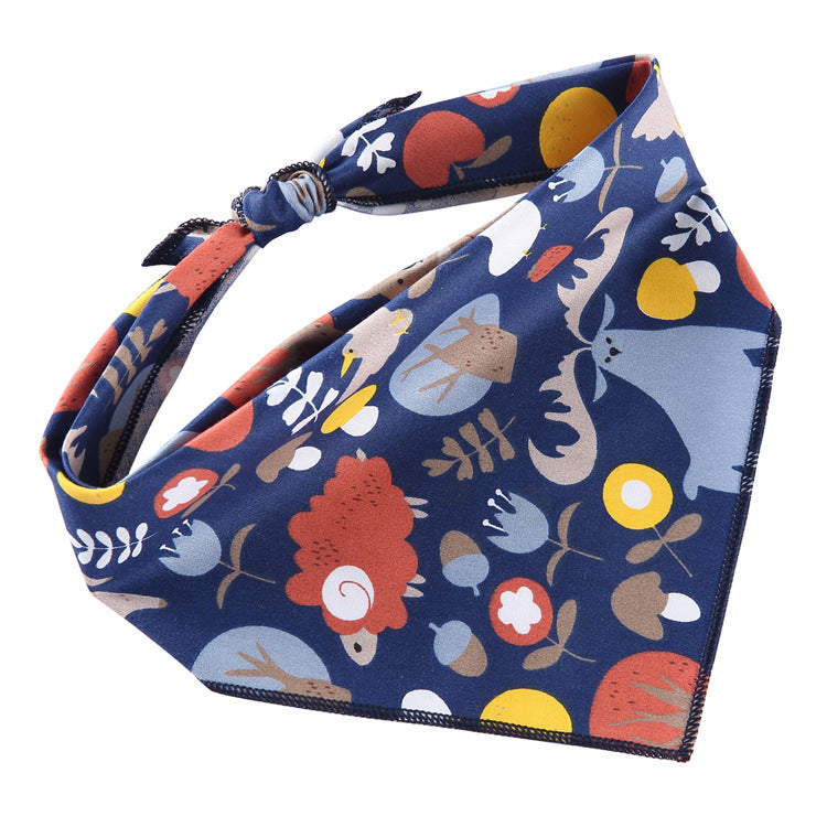 Bandana réglable en coton pour animaux de compagnie, foulard triangulaire pour chat, serviette de salive douce, accessoires pour petits, moyens et grands chiens