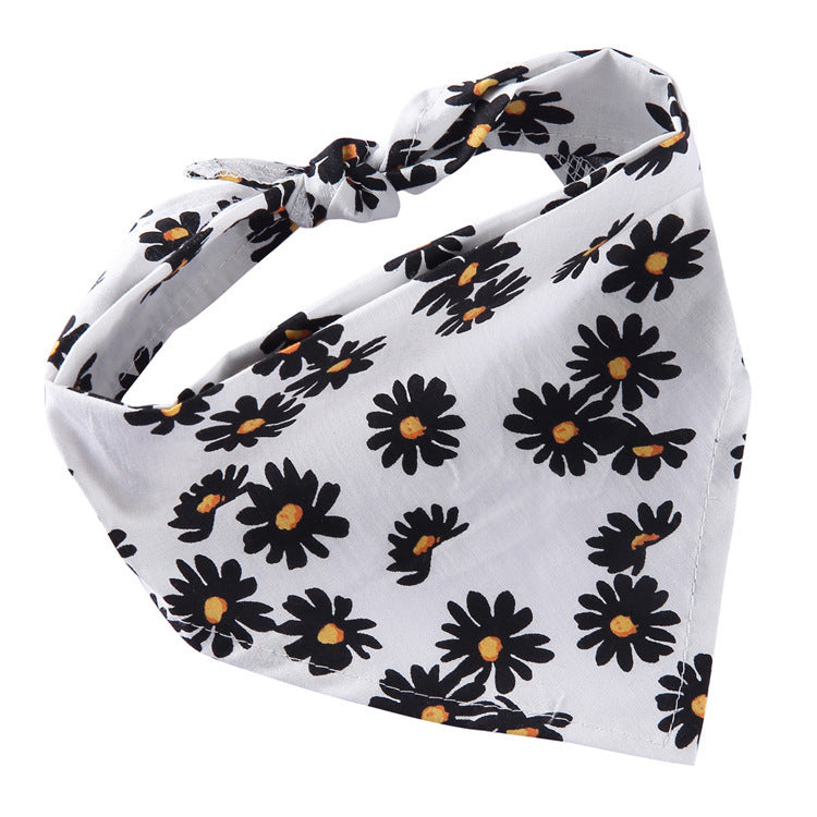 Bandana réglable en coton pour animaux de compagnie, foulard triangulaire pour chat, serviette de salive douce, accessoires pour petits, moyens et grands chiens
