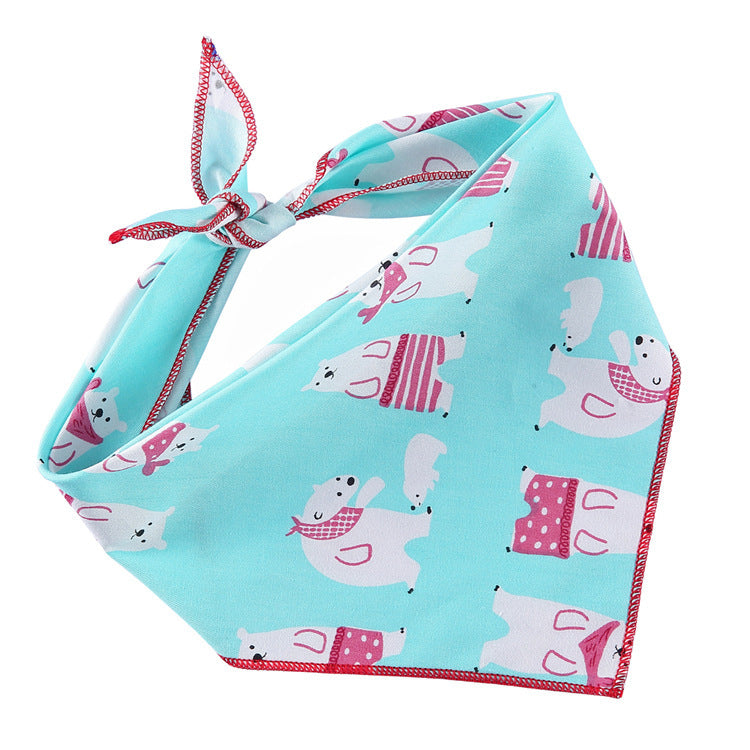 Bandana réglable en coton pour animaux de compagnie, foulard triangulaire pour chat, serviette de salive douce, accessoires pour petits, moyens et grands chiens