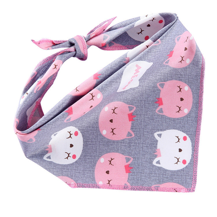 Bandana réglable en coton pour animaux de compagnie, foulard triangulaire pour chat, serviette de salive douce, accessoires pour petits, moyens et grands chiens