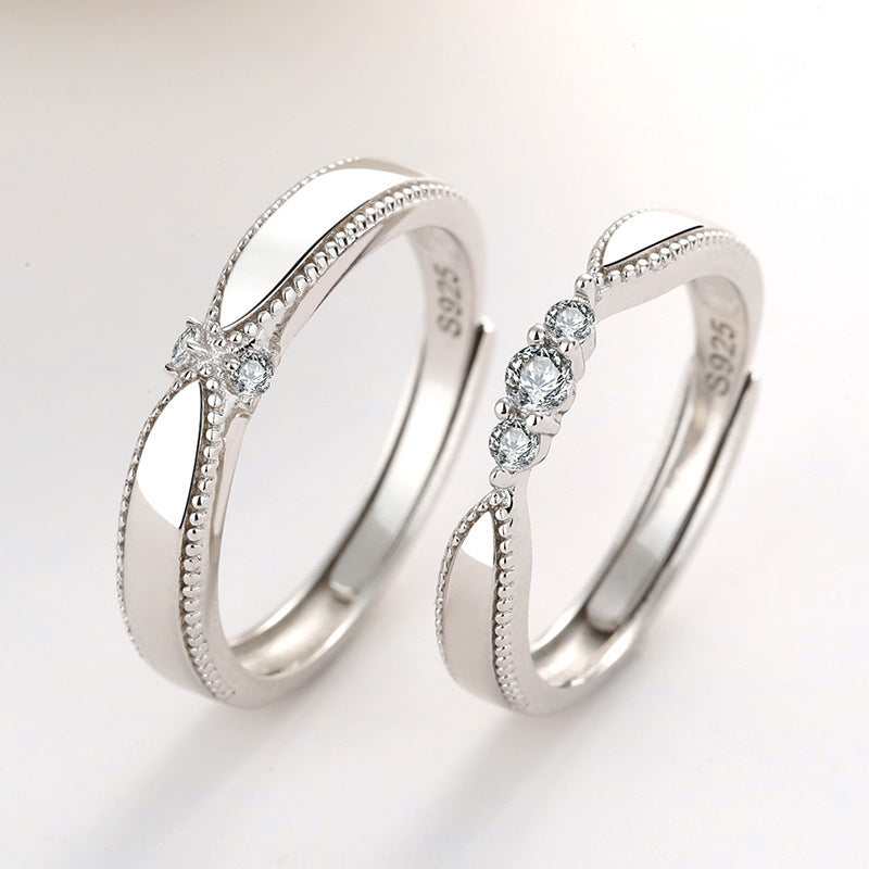 Bague coréenne en argent pour amoureux des anges, bague de mariage, de fiançailles, pour hommes et femmes, vente en gros, fabricant de bagues
