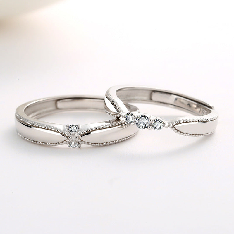 Bague coréenne en argent pour amoureux des anges, bague de mariage, de fiançailles, pour hommes et femmes, vente en gros, fabricant de bagues