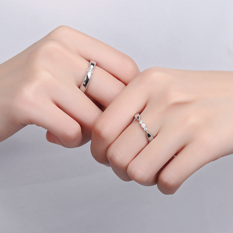 Bague coréenne en argent pour amoureux des anges, bague de mariage, de fiançailles, pour hommes et femmes, vente en gros, fabricant de bagues