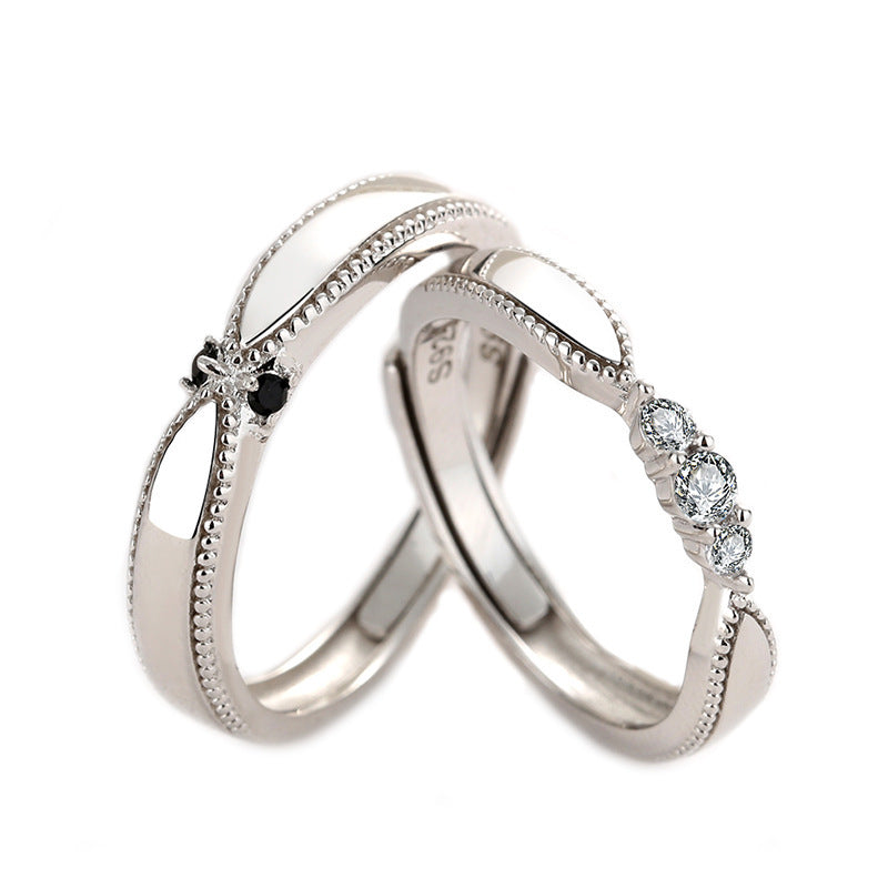 Bague coréenne en argent pour amoureux des anges, bague de mariage, de fiançailles, pour hommes et femmes, vente en gros, fabricant de bagues