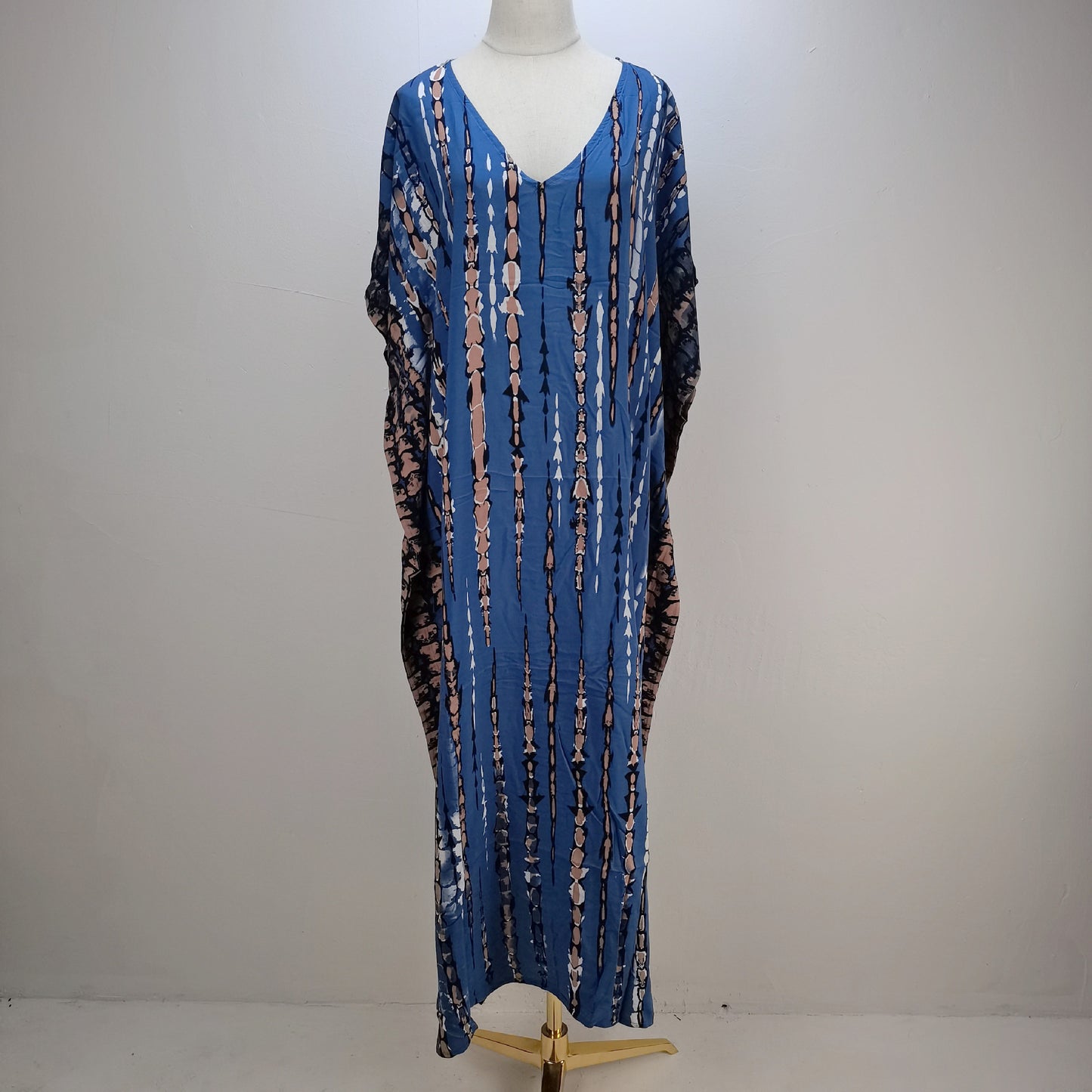Cotton Beach Cover up Print Baddräkt cover up Badkläder Dam Sommarklänning Kaftan Robe de Plage Saida de Praia Tunika Pareo