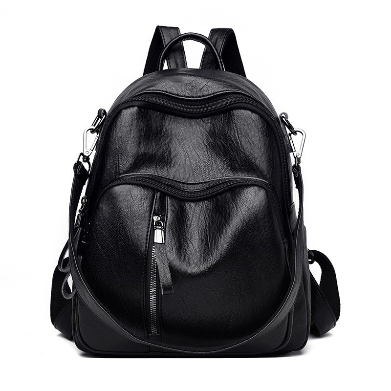 New Korean Ladies PU Backpack Fashion Tide All-Match Leisure Travel Backpack Bag