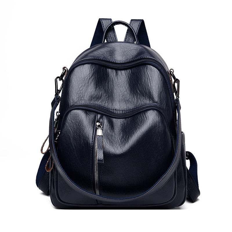 New Korean Ladies PU Backpack Fashion Tide All-Match Leisure Travel Backpack Bag