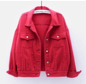 Color Casual Lady Blouse - Cotton POLO Collar Long Sleeve Top