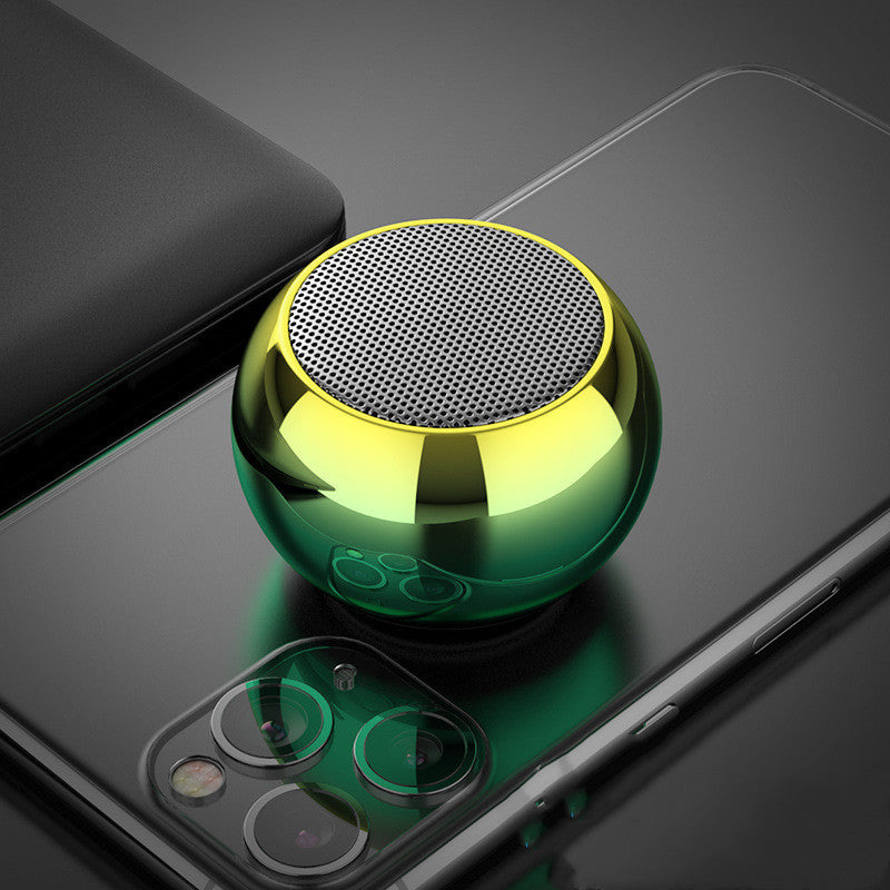 M3 Färgglada Trådlösa Högtalare 3D Mini Galvaniserad Rund Stålkanon Blåtandshögtalare Radio Stöd U Disk Subwoofer