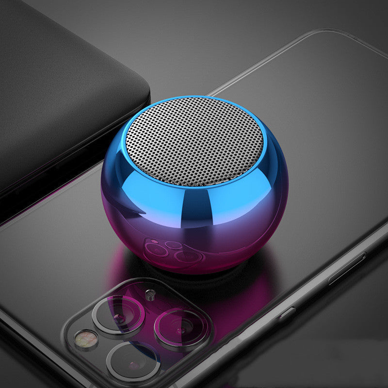M3 Färgglada Trådlösa Högtalare 3D Mini Galvaniserad Rund Stålkanon Blåtandshögtalare Radio Stöd U Disk Subwoofer