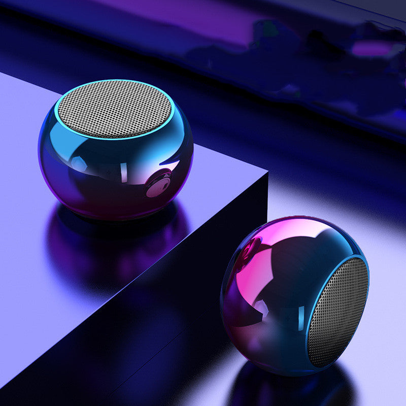M3 Färgglada Trådlösa Högtalare 3D Mini Galvaniserad Rund Stålkanon Blåtandshögtalare Radio Stöd U Disk Subwoofer