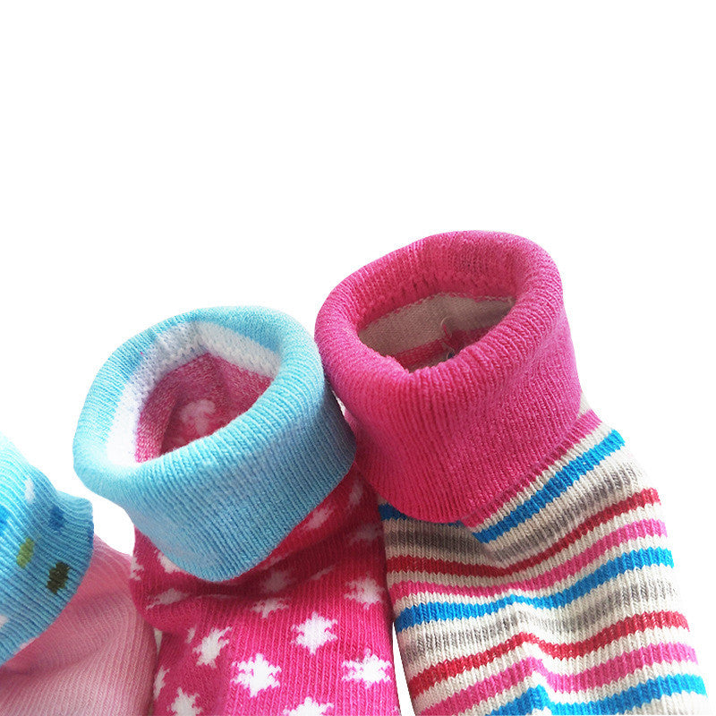 Nyfödd Baby Strumpor Omvänd Mun Höst Och Vinter Baby Bomullsstrumpor