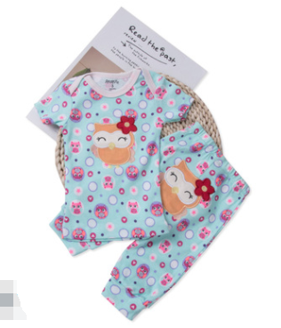 Barnkläder Kortärmade pojkar och flickor Hemkläder Sommar Baby Underkläder Pyjamas Set