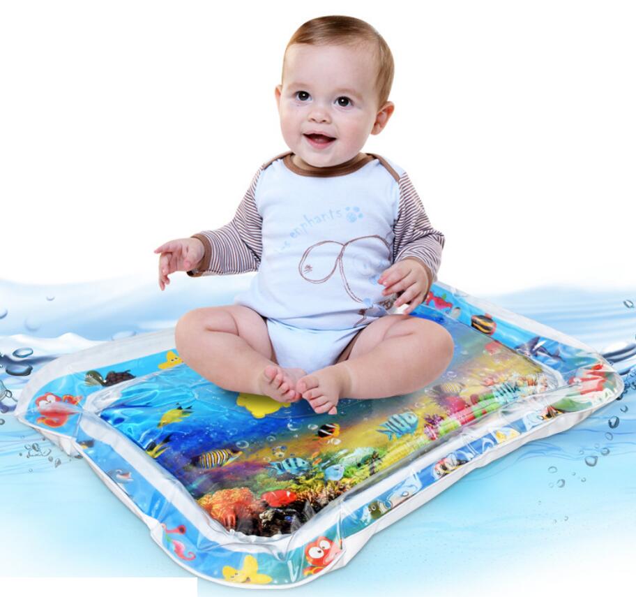 Tapis d'eau gonflable pour bébé, tapis d'eau de plage d'été pour nourrissons, coussin d'eau pour nourrissons, tout-petits, activités d'été, jouets, oreillers pour bébé
