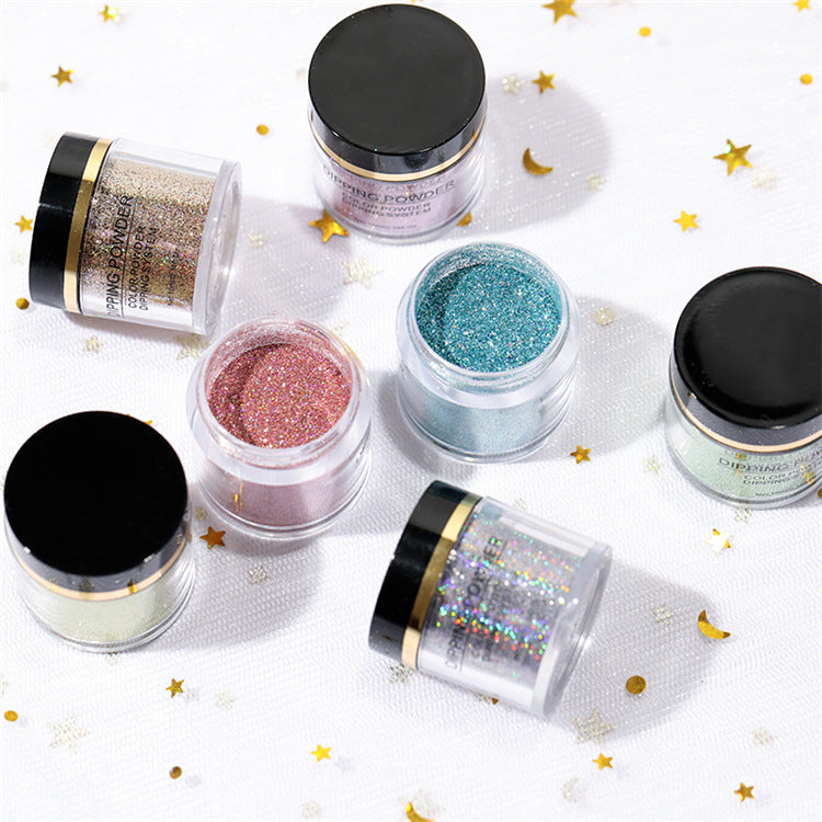 Professional Laser Glitter Nail Powder - Holographic Dip System | Long-Lasting Formula