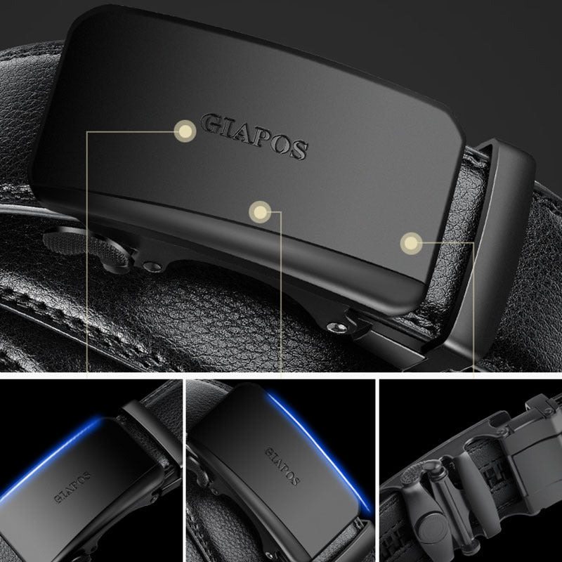 Men's Automatic Buckle Real Belt - Authentic Quality