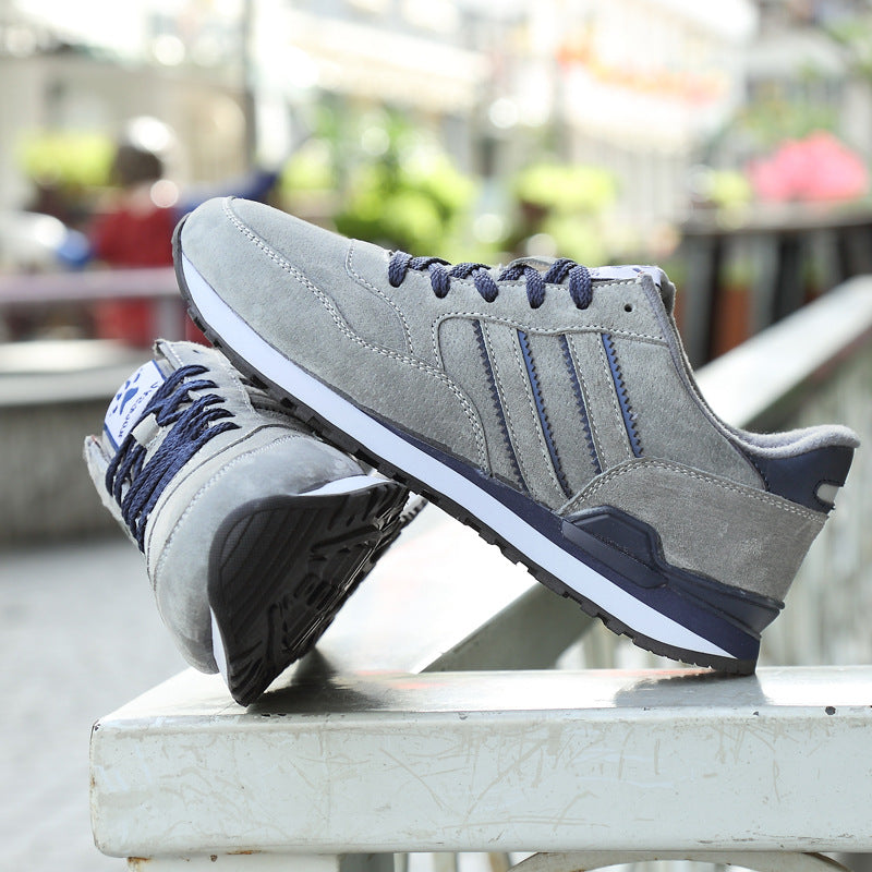 Läder sneakers män casual skor studenter
