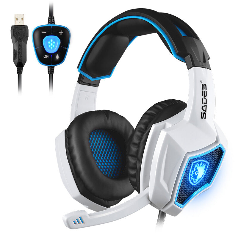 Datorheadset kit 7.1 ljud med reflekterande mikrofon
