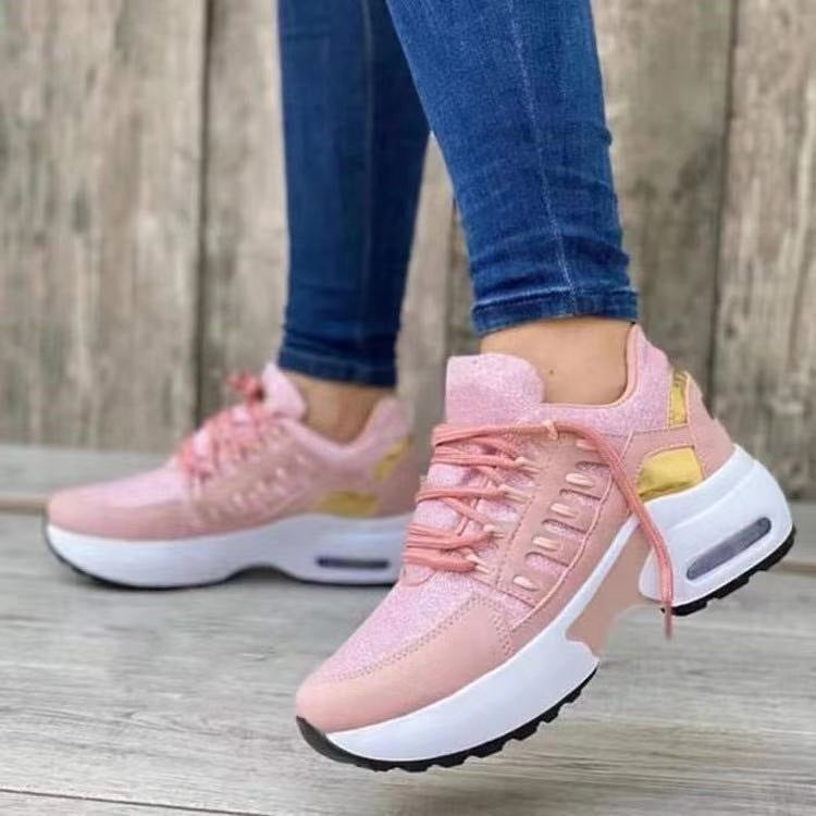 Women's Unisex Wedge Heel Running Sneakers - Low Heel 1-3cm