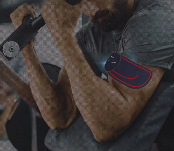 Professional Smart Fitness Home System - LAM-501 Rechargeable (75x65x23mm, 3 Curved Red Lines, 8 ABS Stickers)