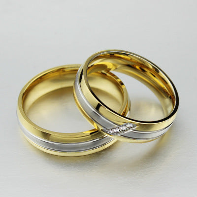 Titanium Steel Couple Rings - Europe and America Style