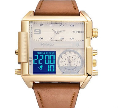 Montre de sport pour hommes, bracelet militaire, chronographe numérique, pour hommes, rektangel kvarts, brassard