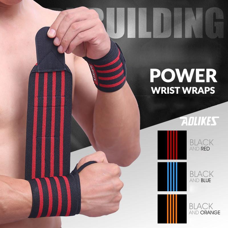 Aolikes® Power Wrist Wraps (Patented) - Professional Weightlifting Support for CrossFit, MMA & Strength Training