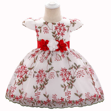 Summer Children's Clothing - New Baby Birthday Party Wedding Dress Skirt Girls Fluffy Dress
