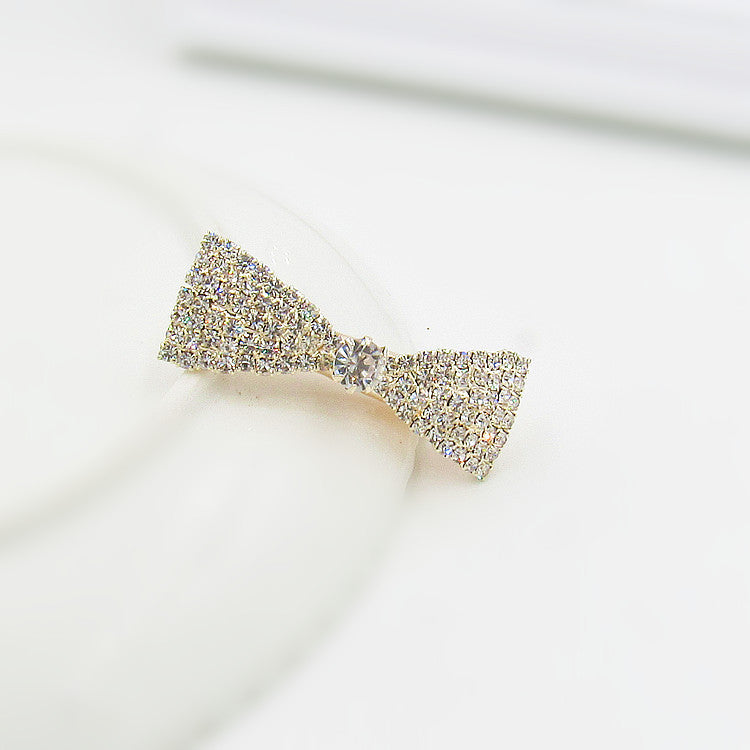 Koreanska hårtillbehör Rhinestone Bangs Clip