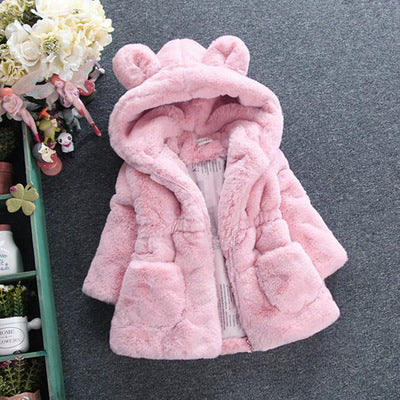 Veste d'hiver en fausse fourrure pour fille