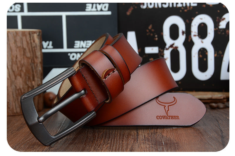 Dynamic Buckle Leather Belt - Kinetic Energy