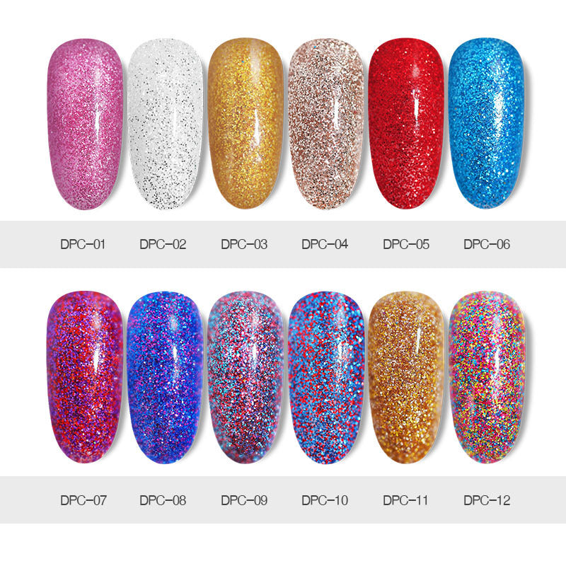 Professional Laser Glitter Nail Powder - Holographic Dip System | Long-Lasting Formula